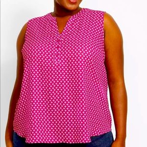 Sleeveless Button Front Popover Cami